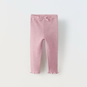 NWT Zara 2-3Y ribbed knit leggings with ruffles